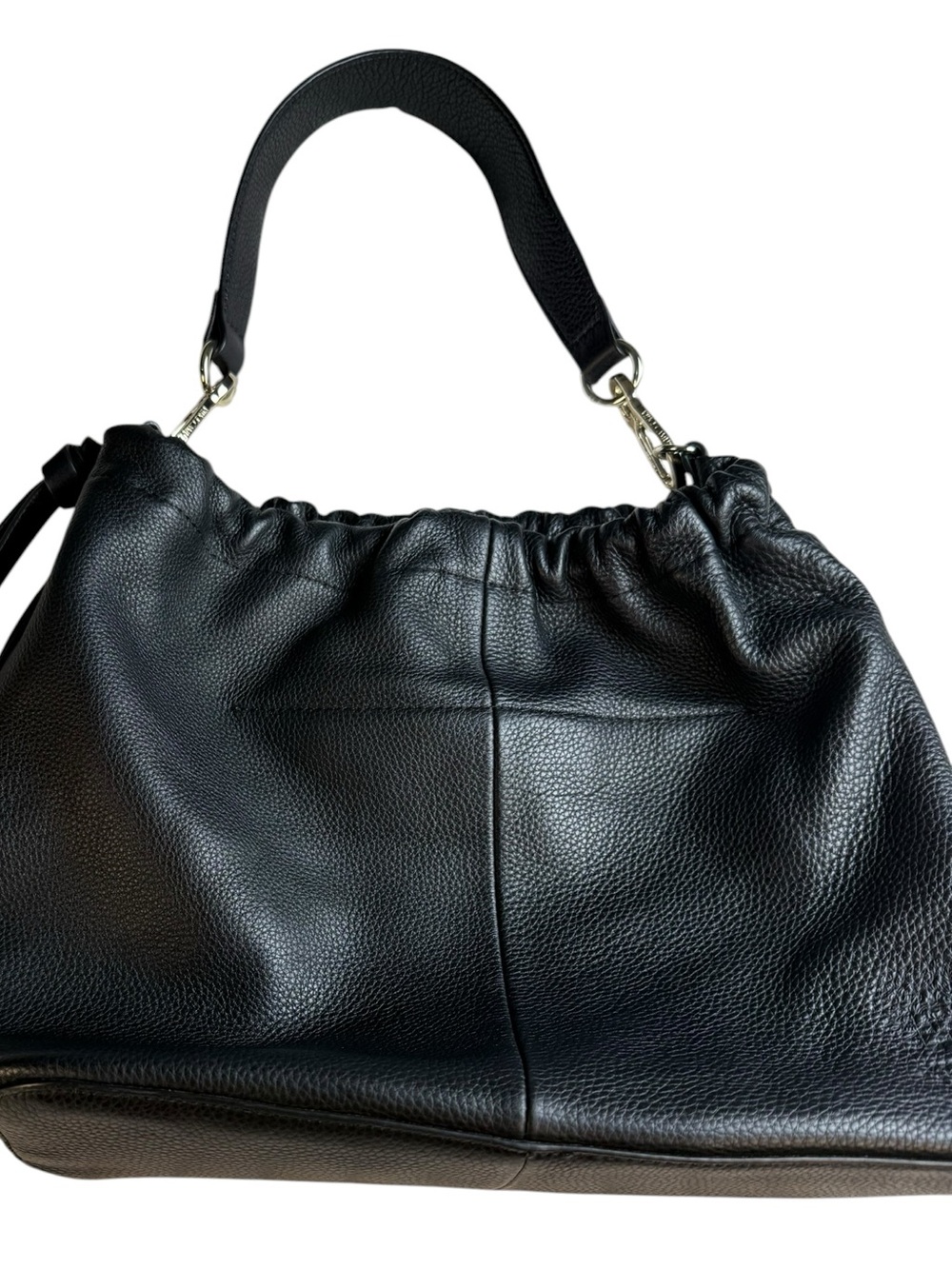 Vince Camuto Black Pebbled Leather Maxi Hobo Shoulder Bag Large - Picture 3 of 11